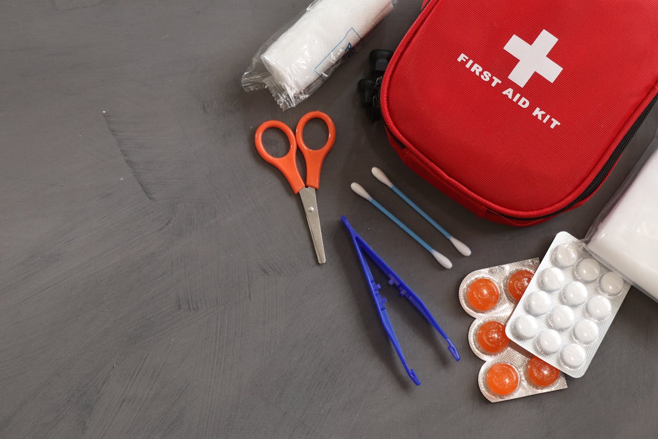 Comprehensive first aid kit with emergency supplies